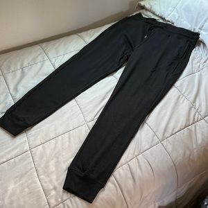 Wool and Prince Merino Wool Interlock Knit Joggers - L - Black